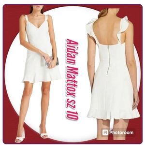 Aidan by Aidan Mattox Crepe  Bradil Body Con Fitted Cocktail Mini Dress